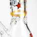 14" Wild Kitty Design 7mm Thick Heavy Duty Glass Beaker Bong - Glow in the Dark Glass Bong 777 Smoke