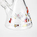 14" Wild Kitty Design 7mm Thick Heavy Duty Glass Beaker Bong - Glow in the Dark Glass Bong 777 Smoke