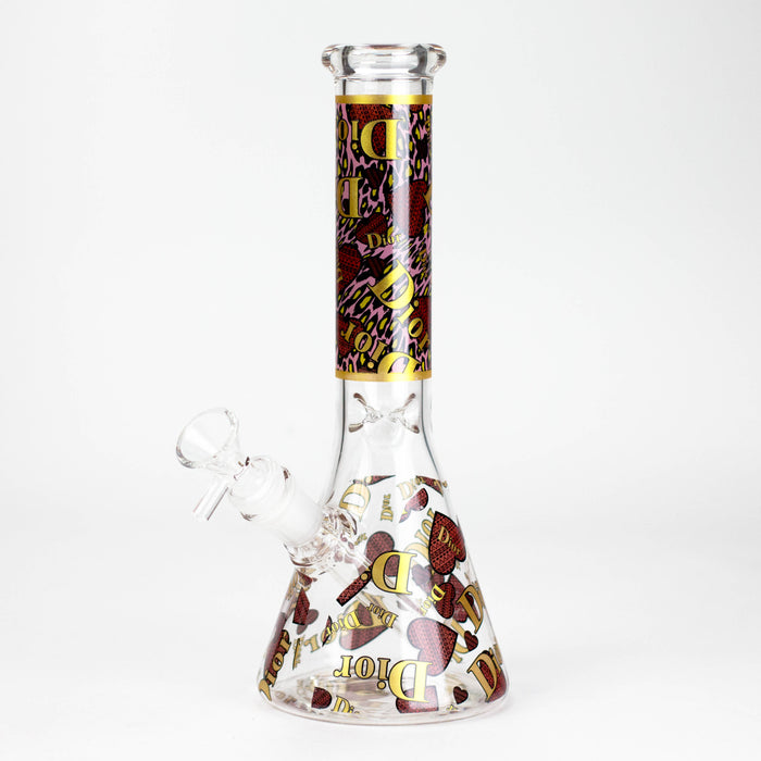10" Fashion Design Glass Beaker Bong Glass Bong 777 Smoke Design2