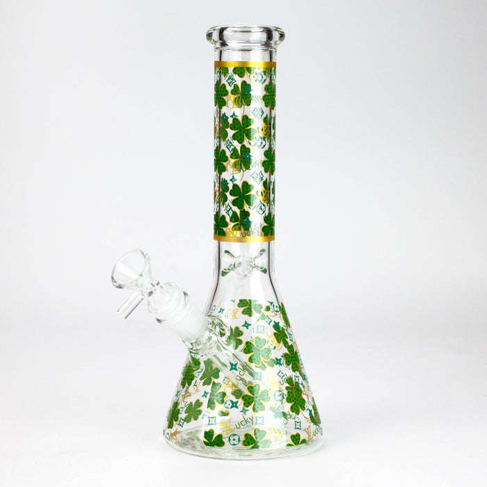 10" Fashion Design Glass Beaker Bong Glass Bong 777 Smoke Design3