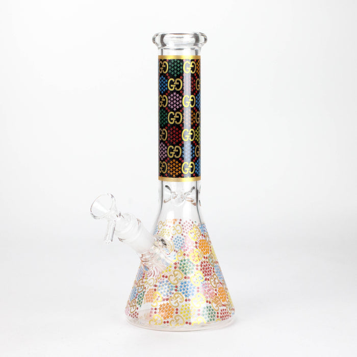 10" Fashion Design Glass Beaker Bong Glass Bong 777 Smoke Design4