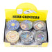 2.5" Mystical Cosmic Art Design Metal Grinder 4 Layers - Box of 6 Display Pack 777 Smoke