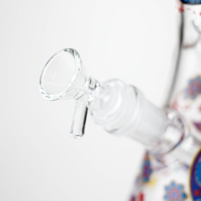 10" Sugar Skull New Design Glass Beaker Bong – Glow in the Dark