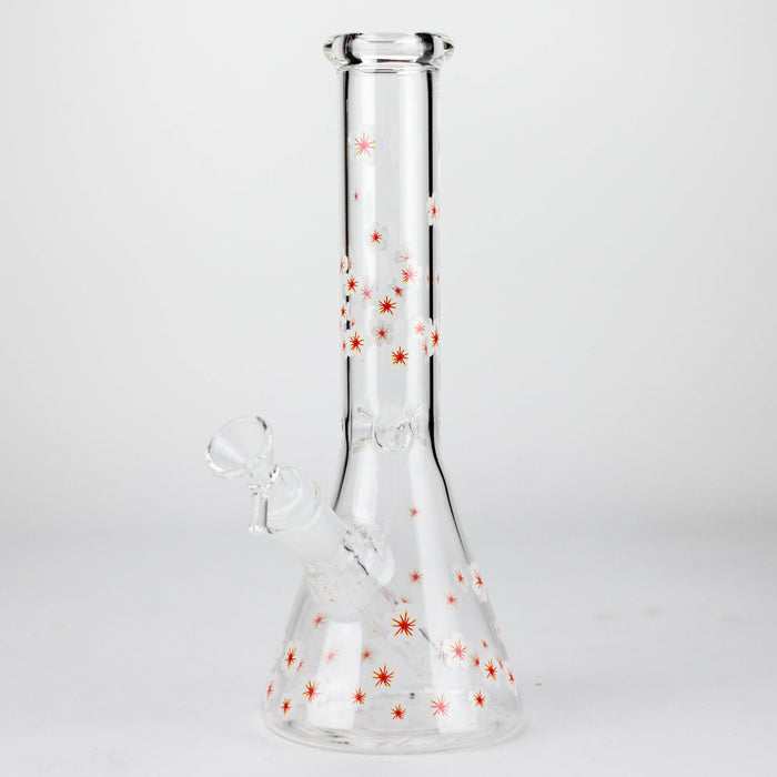 10" Cherry Blossom New Design Glass Beaker Bong