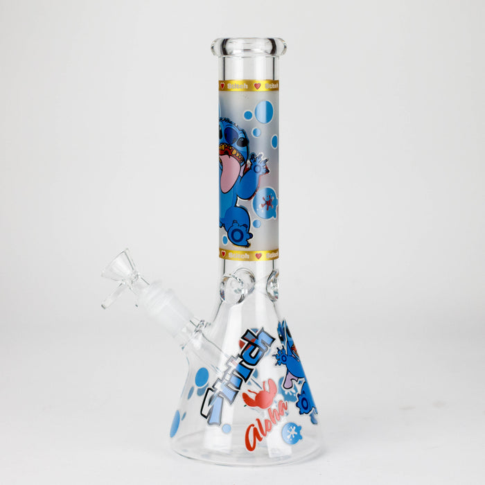 10" Turtle Design Glass Beaker Bong – Glow in the Dark
