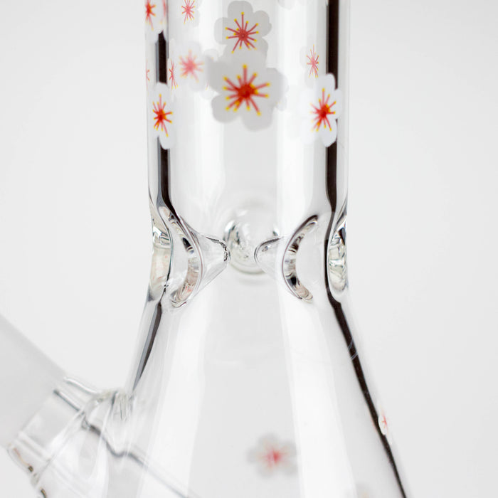 10" Cherry Blossom New Design Glass Beaker Bong