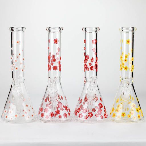 10" Cherry Blossom New Design Glass Beaker Bong Glass Bong 777 Smoke