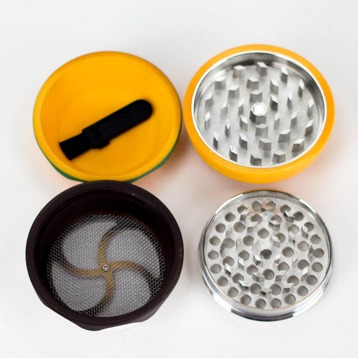 3" Hamburger Shape Metal Grinder 4 Layers - Box of 6
