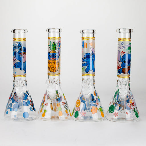 10" Turtle Design Glass Beaker Bong – Glow in the Dark Glass Bong 777 Smoke