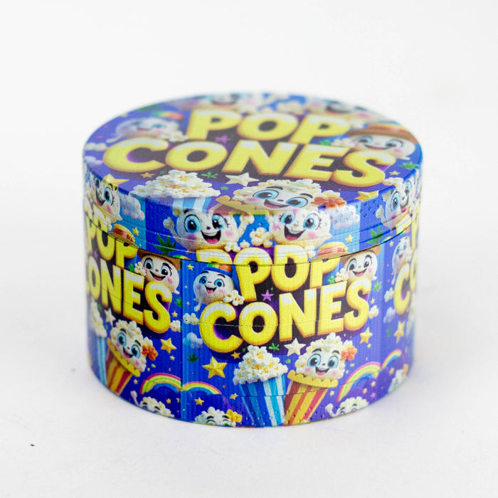 2.5" Popcorn Design High Quality Metal Grinder 4 Layers – Box of 12
