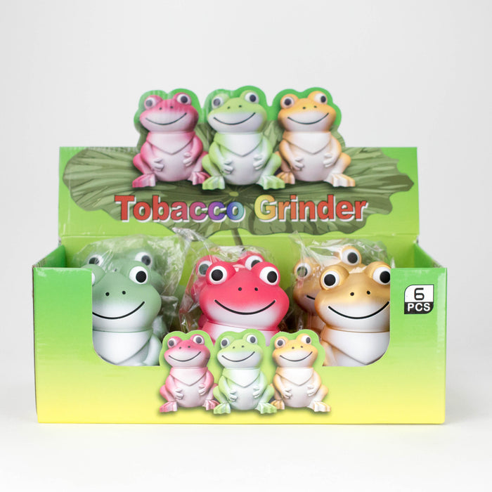 3" Cute Frog Metal Grinder 4 Layers - Box of 6