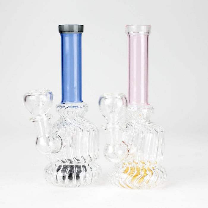 6" Assorted Design Stemless Glass Bong Glass Bong Bongzie Smokes