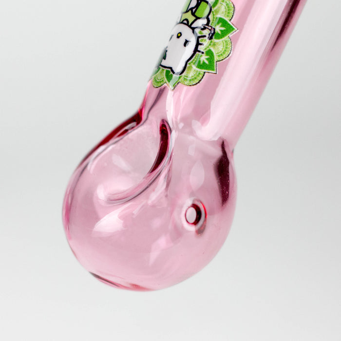 4" Kitty Design Pink Glass Pipe – Box of 12