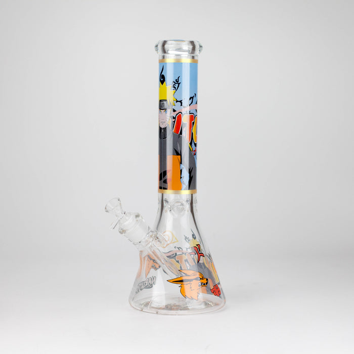14" Comic Design 7mm Thick Heavy-Duty Glass Beaker Bong