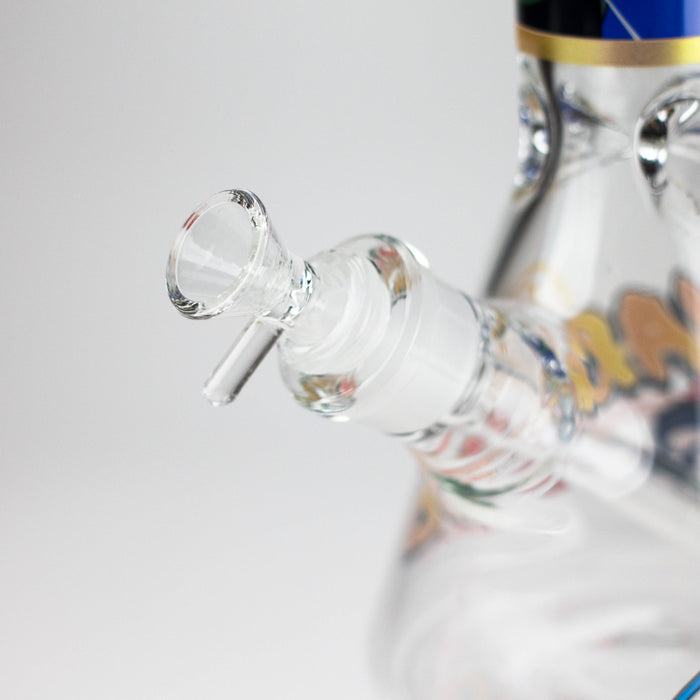14" Comic Design 7mm Thick Heavy-Duty Glass Beaker Bong