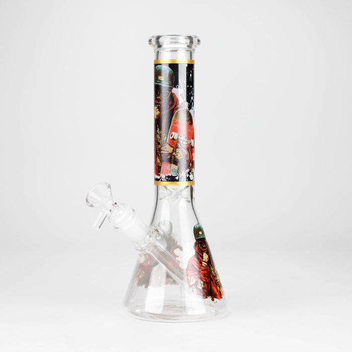 10" Hip Hop Design Glass Beaker Bong