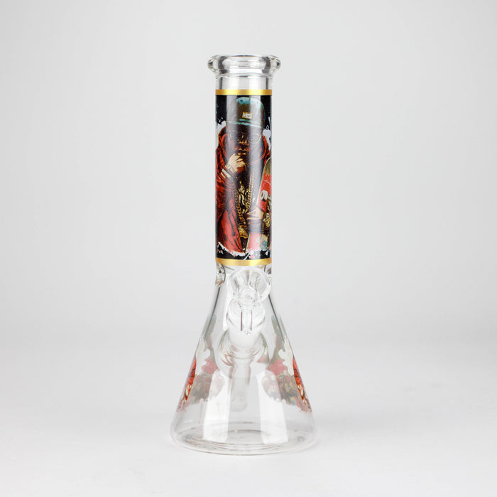 10" Hip Hop Design Glass Beaker Bong