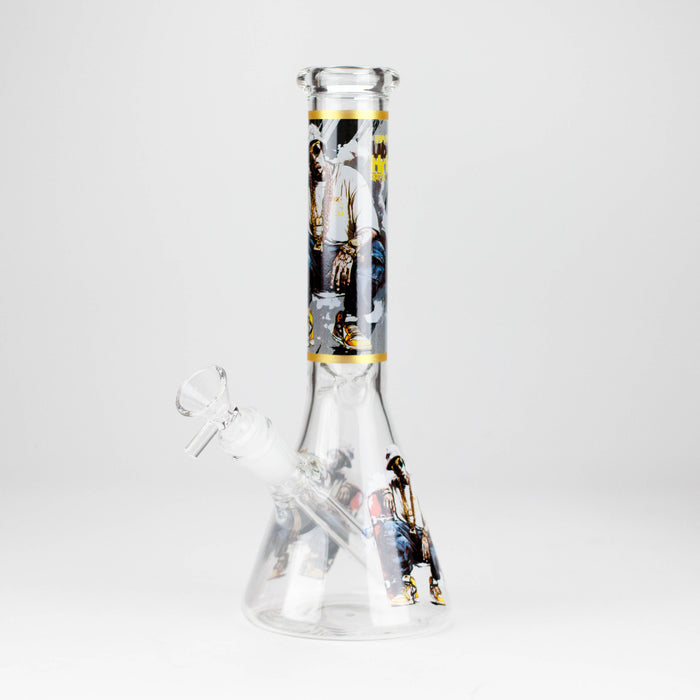 10" Hip Hop Design Glass Beaker Bong