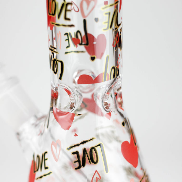 10" Love Design Glass Beaker Bong Glass Bong 777 Smoke