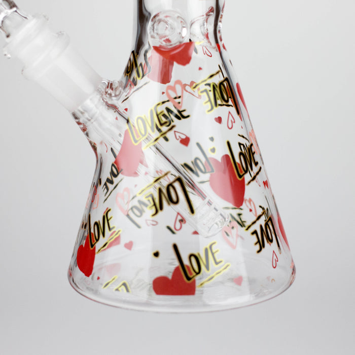 10" Love Design Glass Beaker Bong Glass Bong 777 Smoke