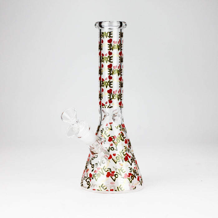 10" Love Design Glass Beaker Bong Glass Bong 777 Smoke Design2
