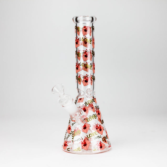10" Love Design Glass Beaker Bong Glass Bong 777 Smoke Design3
