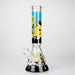14" Cartoon S Design 7mm Thick Heavy Duty Glass Beaker Bong Glass Bong 777 Smoke Design1