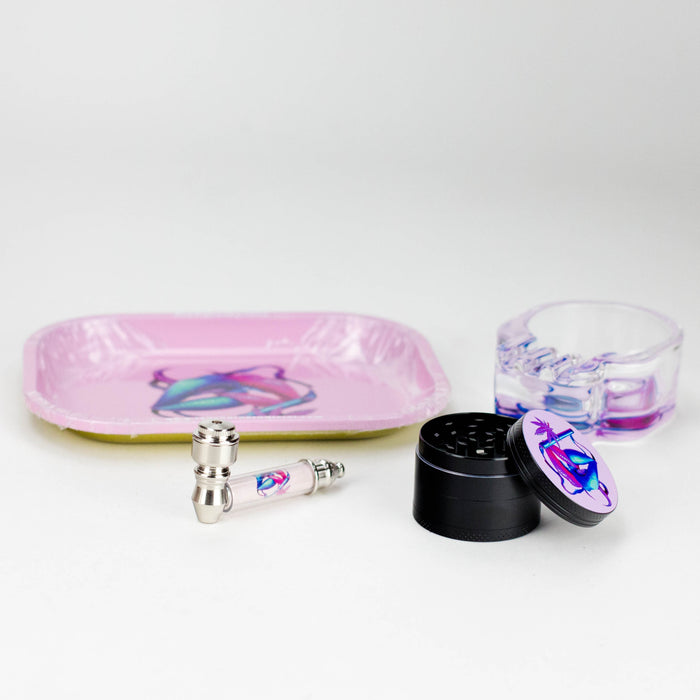4-in-1 Metal Pipe Smoke Set Complete Kit