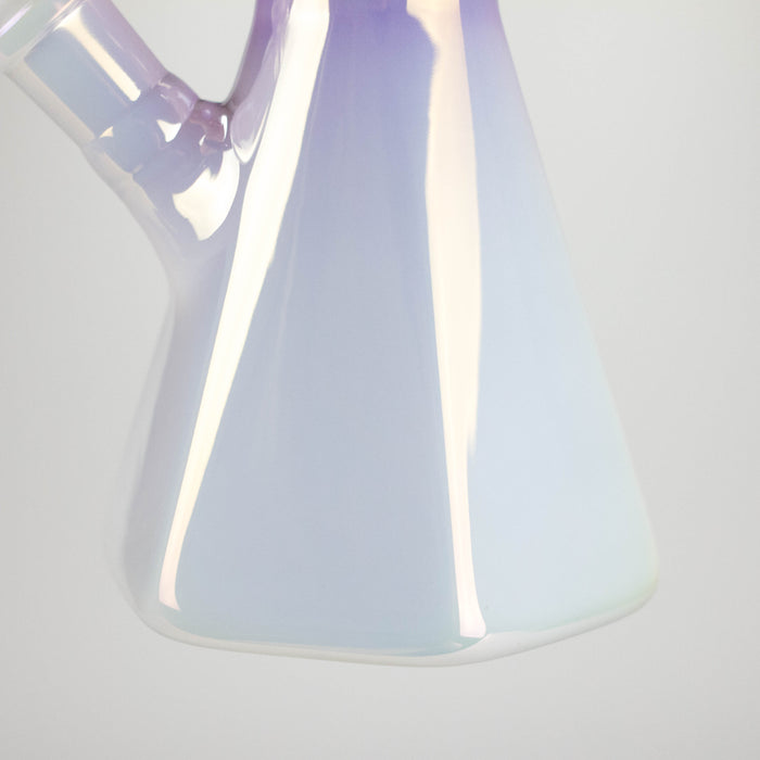 10" Smoke On The Ice Two-Tone Glass Beaker Bong with Octagon Base Glass Bong 777 Smoke