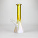 10" Smoke On The Ice Two-Tone Glass Beaker Bong with Octagon Base Glass Bong 777 Smoke Yellow
