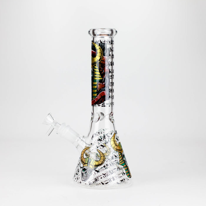 10" King Of Death Design Glass Beaker Bong Glass Bong 777 Smoke