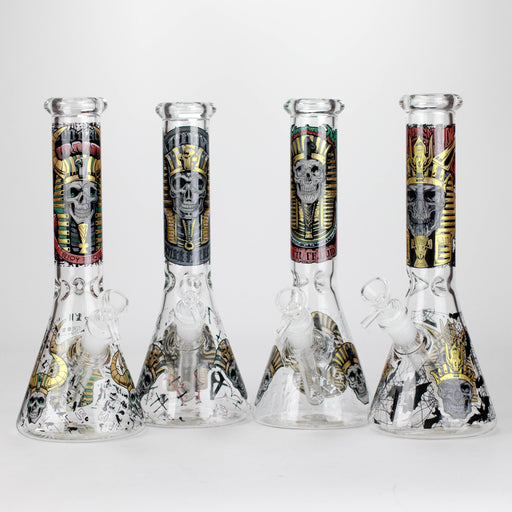 10" King Of Death Design Glass Beaker Bong Glass Bong 777 Smoke