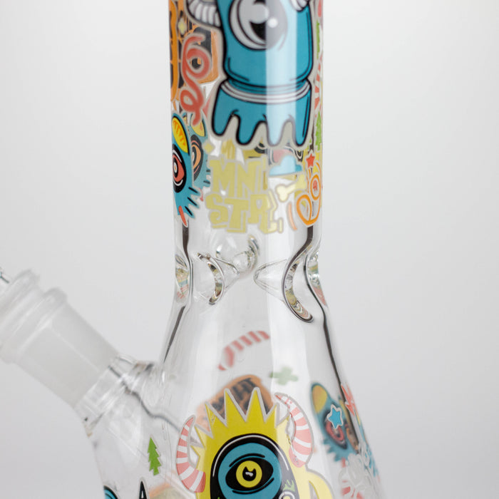 10" Monster Graffiti Design Glass Beaker Bong Glass Bong 777 Smoke