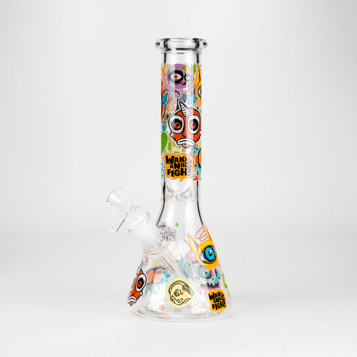10" Monster Graffiti Design Glass Beaker Bong Glass Bong 777 Smoke Design4