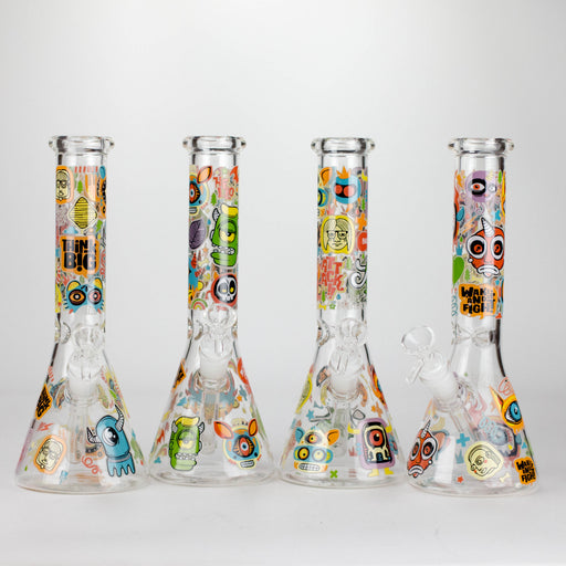 10" Monster Graffiti Design Glass Beaker Bong Glass Bong 777 Smoke