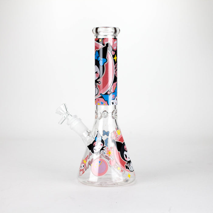 10" Cartoon Girl Design Glass Beaker Bong Glass Bong 777 Smoke