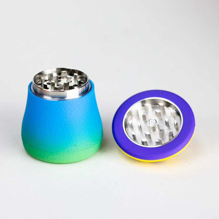 2.2" 4-Layer Mushroom Shaped Metal Herb Grinder — Box of 6 Display Pack 777 Smoke