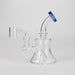 6" 2-in-1 Color Accented Mini Rig with Perc, Banger & Bowl Included Glass Rig 777 Smoke