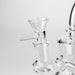 6" 2-in-1 Color Accented Mini Rig with Perc, Banger & Bowl Included Glass Rig 777 Smoke