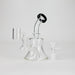 6" 2-in-1 Color Accented Mini Rig with Perc, Banger & Bowl Included Glass Rig 777 Smoke Black