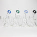 6" 2-in-1 Color Accented Mini Rig with Perc, Banger & Bowl Included Glass Rig 777 Smoke