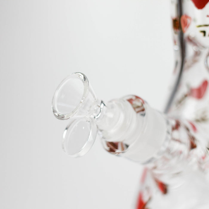 14" Love Design 7mm Thick Heavy Duty Glass Beaker Bong Glass Bong 777 Smoke