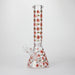 14" Love Design 7mm Thick Heavy Duty Glass Beaker Bong Glass Bong 777 Smoke Design3