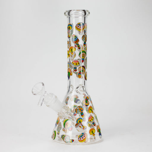 10" Cartoon Muashroom Design Glass Beaker Bong Glass Bong 777 Smoke Design1