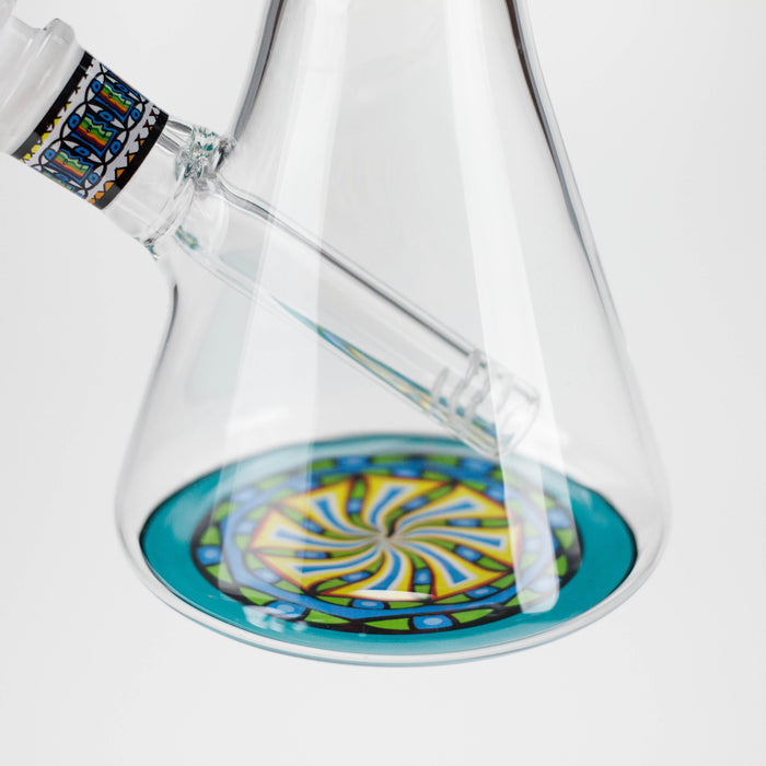 10" Prism Mosaic Design Glass Beaker Bong Glass Bong 777 Smoke