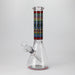 10" Prism Mosaic Design Glass Beaker Bong Glass Bong 777 Smoke Red
