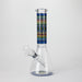 10" Prism Mosaic Design Glass Beaker Bong Glass Bong 777 Smoke Blue