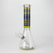10" Prism Mosaic Design Glass Beaker Bong Glass Bong 777 Smoke Yellow
