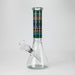 10" Prism Mosaic Design Glass Beaker Bong Glass Bong 777 Smoke Green