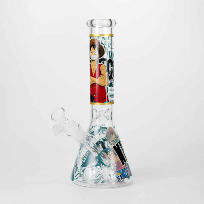 10" Anime Legends Design Glass Beaker Bong Glass Bong 777 Smoke Design1